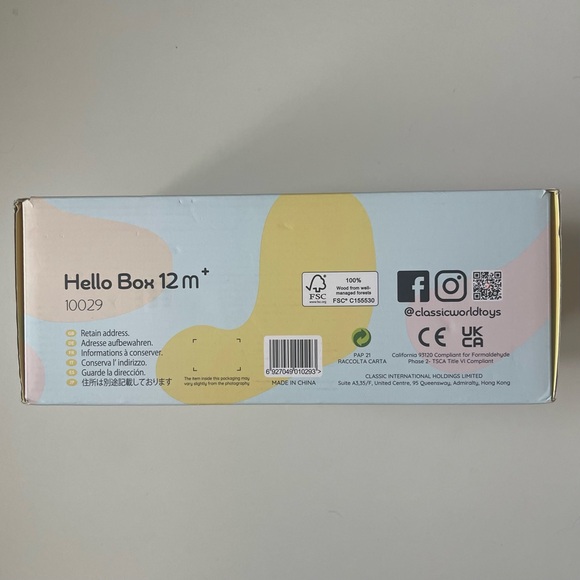 Classic World Hello Box #10029 - Pastel Wood Education Kit For Children 12M+ - Picture 5 of 16